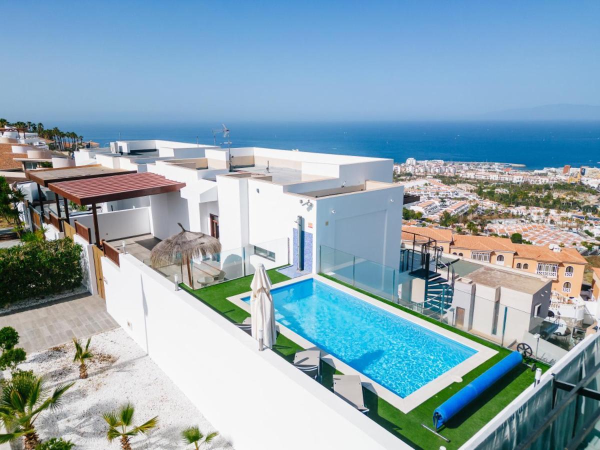 Sunset White Villa - Ocean View, Jakuzzi, Heated Pool, Air-Conditioning, Grill Playa de las Américas Kültér fotó