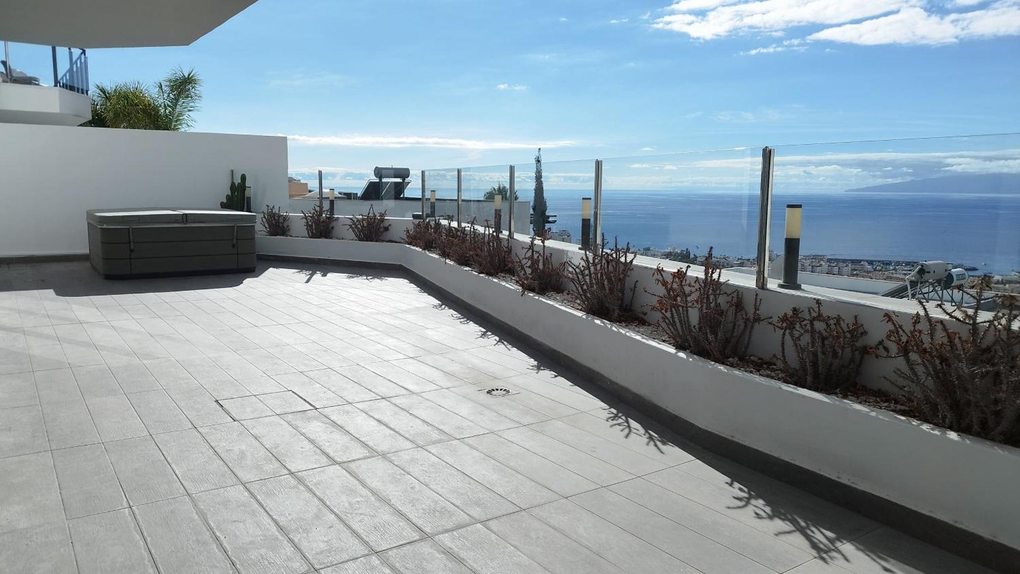 Sunset White Villa - Ocean View, Jakuzzi, Heated Pool, Air-Conditioning, Grill Playa de las Américas Kültér fotó